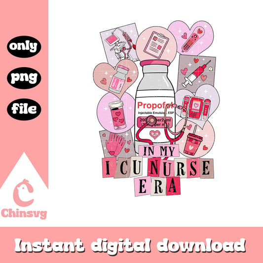 In my ICU era nurse valentine png, nurse valentine png