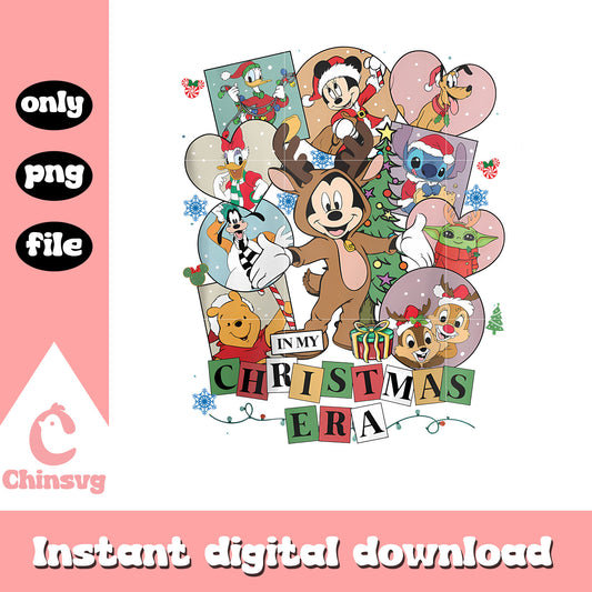 In my christmas era disney cartoon clipart png, disney world png