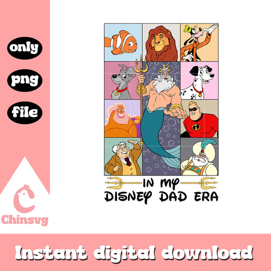 In my disney dad era font design png, disney dad characters png