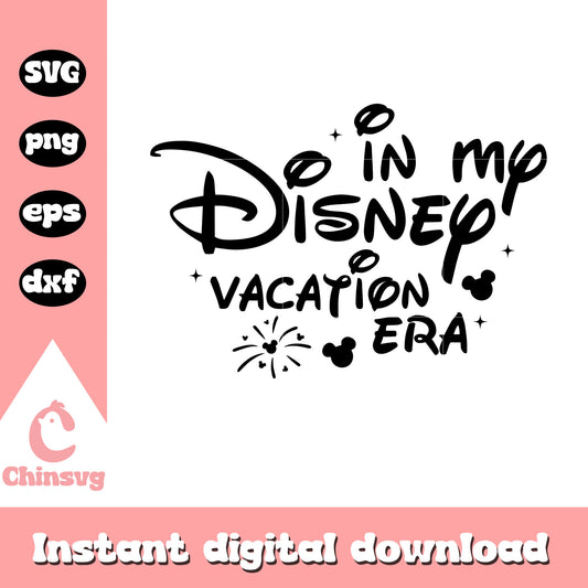 In my disney vacation era font design png, disney vacation png