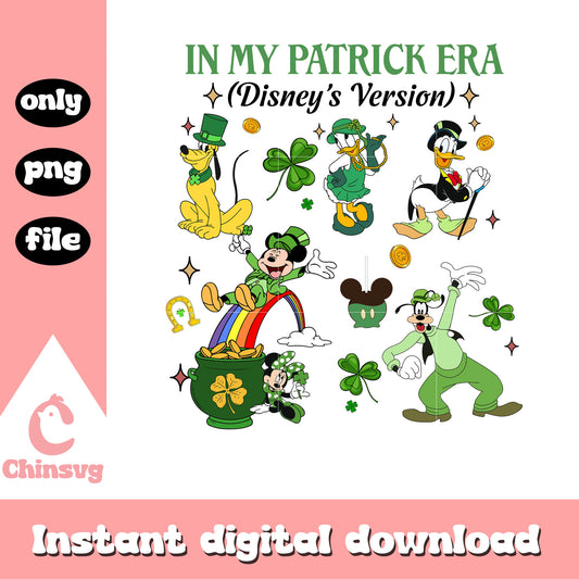 In my patrick era disney's version png, saint patrick day png