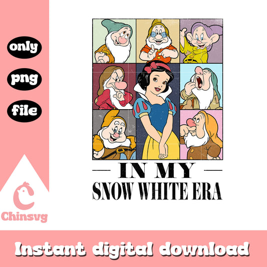 In my snow white era characters clipart png, snow white character png