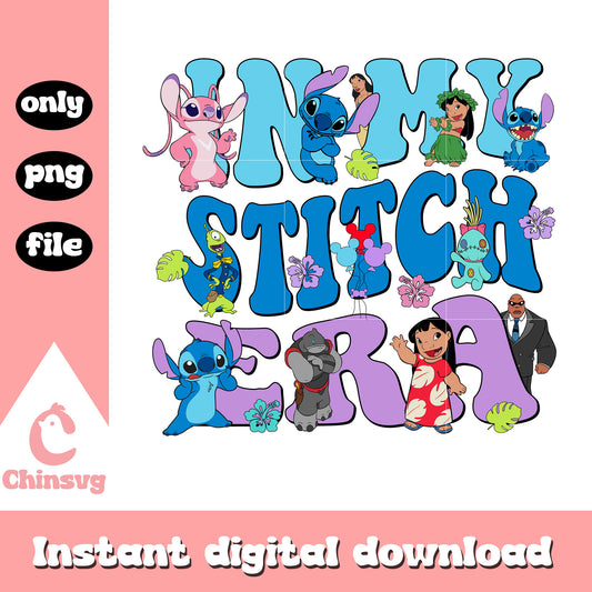 In my stitch era design png, friends and stitches​ png