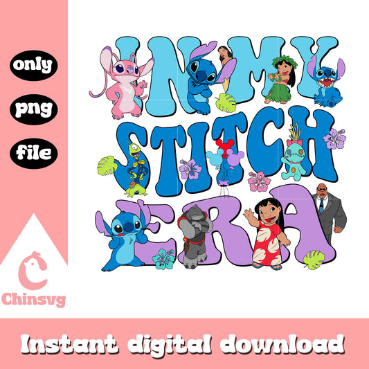 In my stitch era design png, lilo stitch character​ png