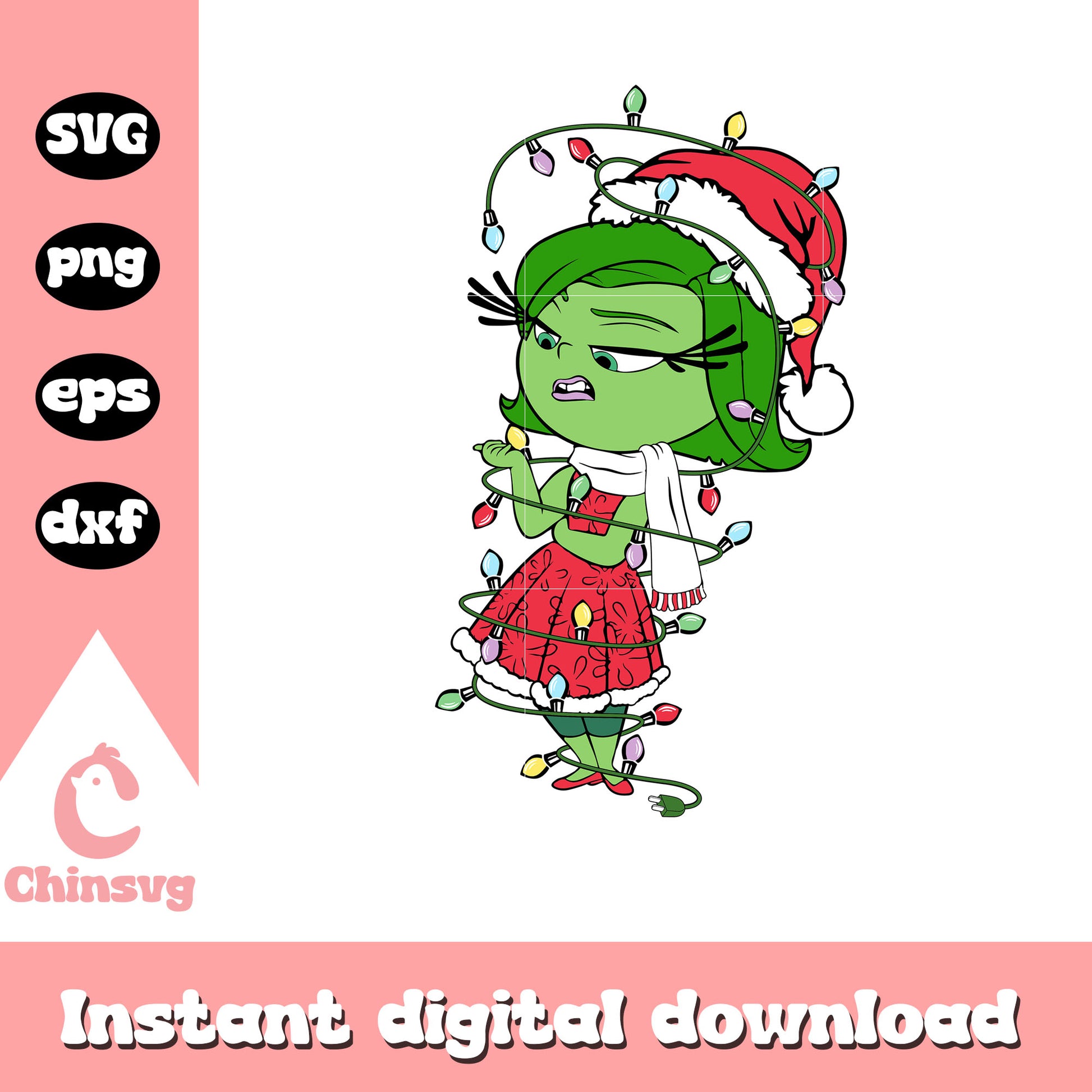 Inside out envy christmas outfits svg, christmas clothes svg