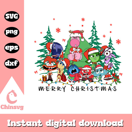 Inside out merry christmas svg, christmas background svg