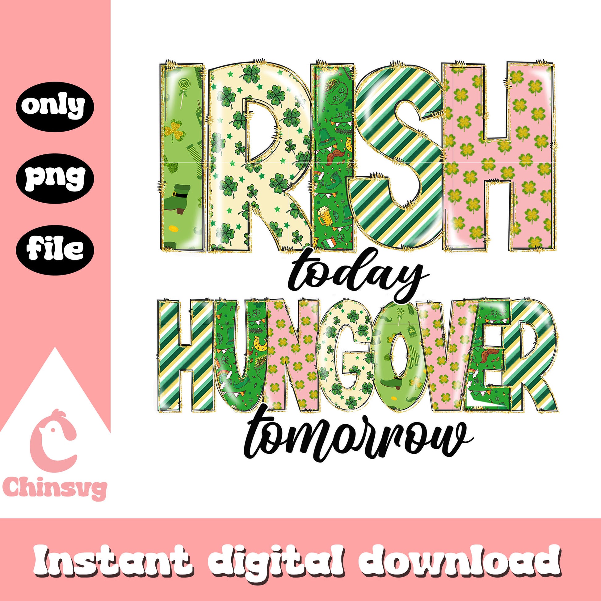 Irish pattern st patrick’s png, st patrick's day 2026​​​​ png