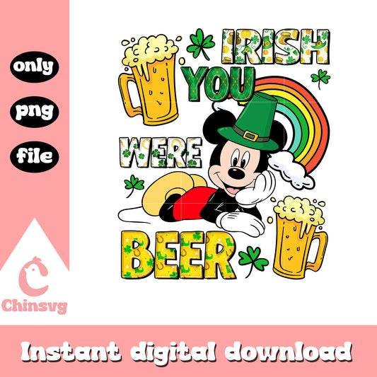 Irish you were beer png, mickey png, saint patrick day png