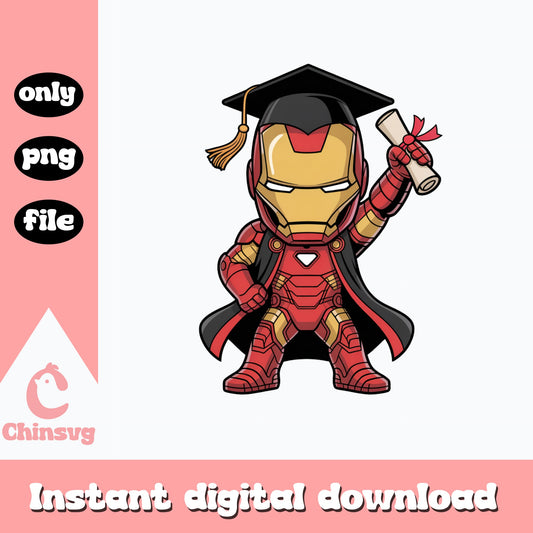 Iron Man Graduation PNG, Superhero Graduate PNG, Marvel PNG