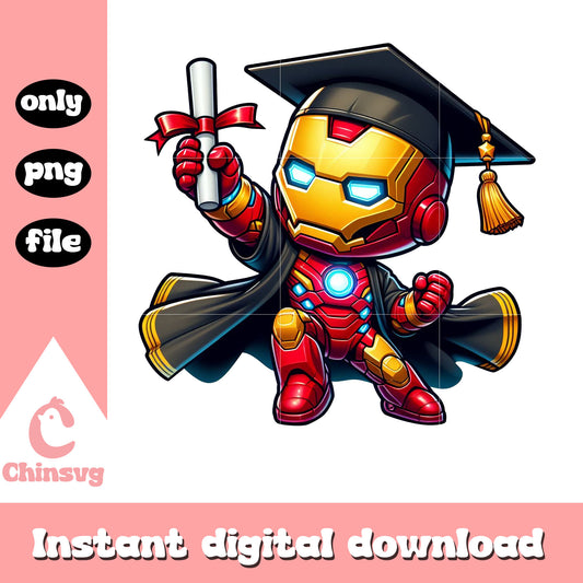 Iron man graduation day design png, iron man graduation png