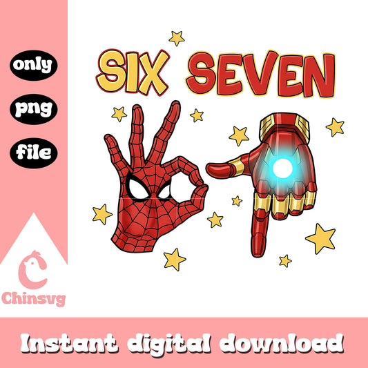 Iron man hand six seven png, iron man png, six seven meme png