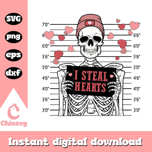 I steal hearts pink skeleton svg, steal my heart svg, Skeleton svg