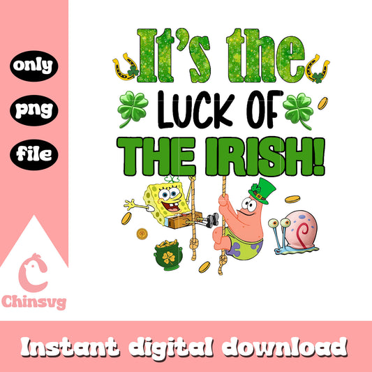 Is the luck of the iriss png, spongebob png, saint patrick day png