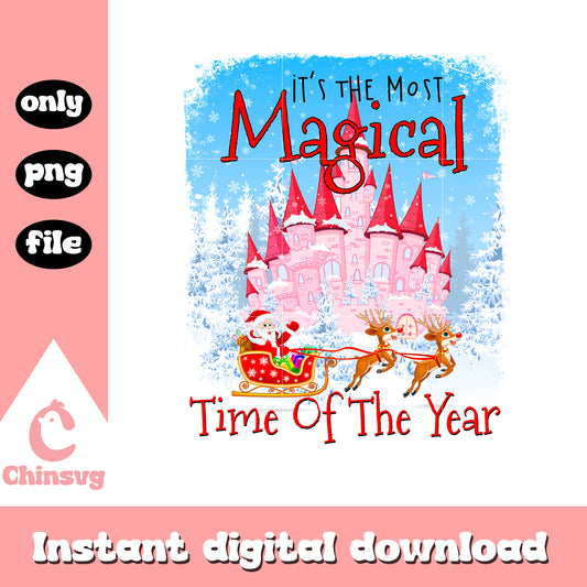 It's the most magical castle christmas png, christmas quote​ png