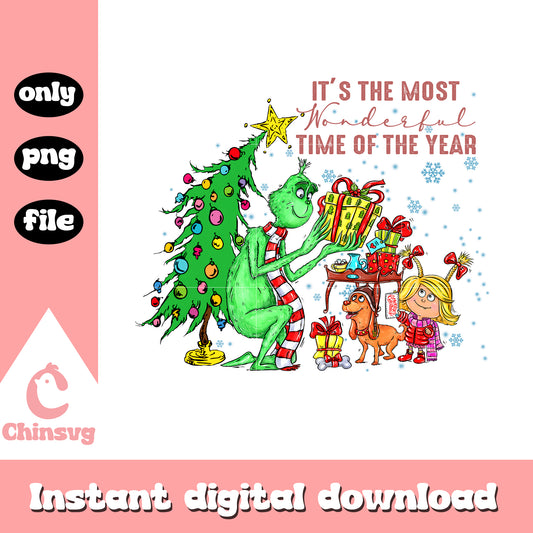 It's the most magical time of the year grinch png, grinch quote​ png
