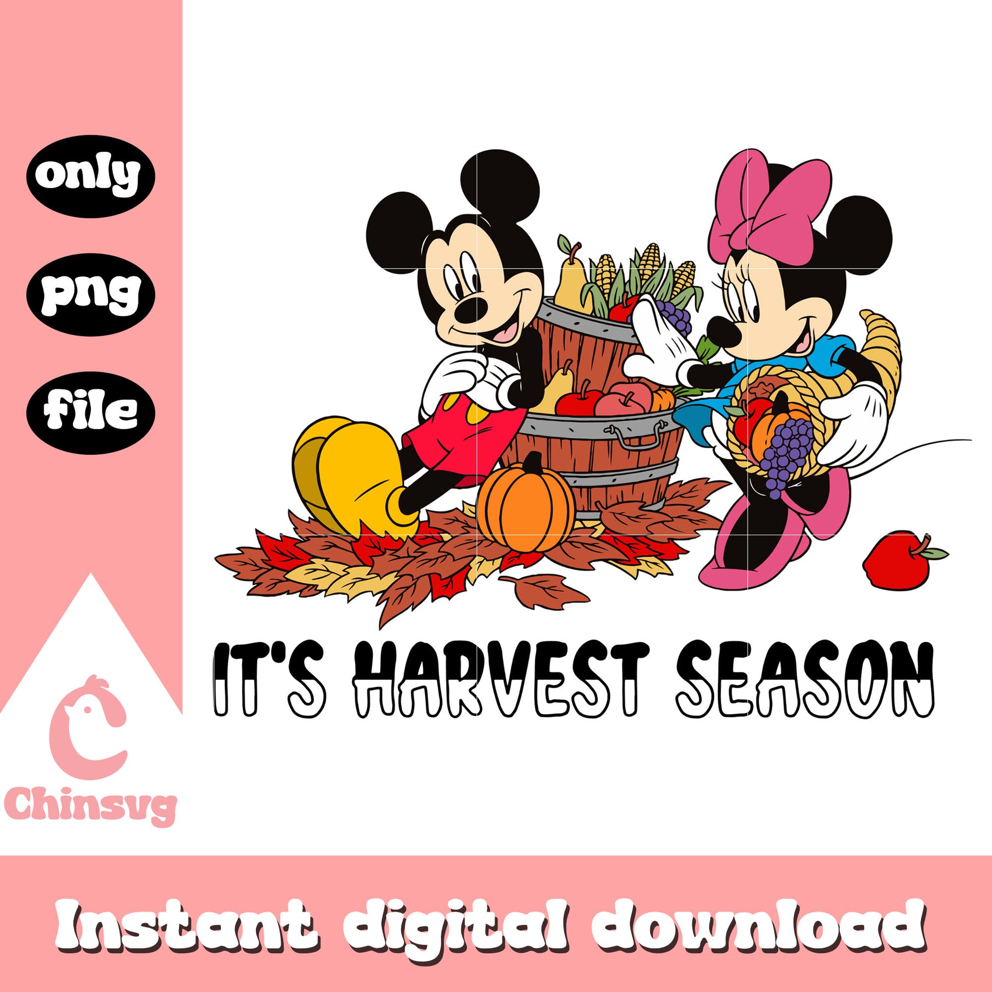 It's harvest season mickey and minnie png, mickey and minnie mouse png