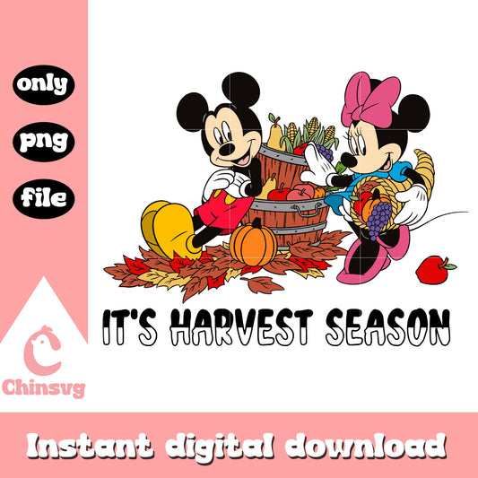 It's harvest season mickey and minnie png, mickey and minnie mouse png