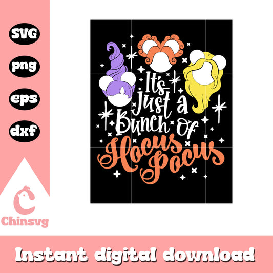 It's just a bunch of hocus pocus font design svg, hocus pocus svg