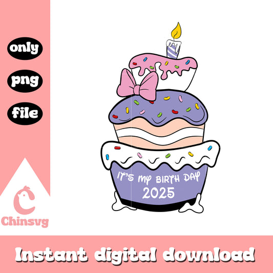 It's my birth day daisy duck png, birthday cakes disney​ png
