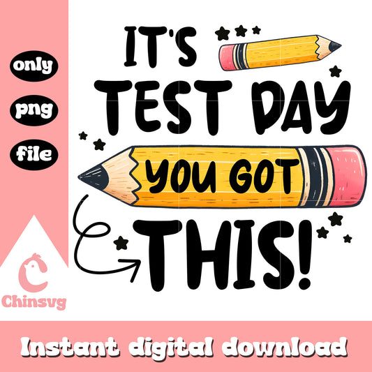 It's tes day you got this cute font design png, good quotes png