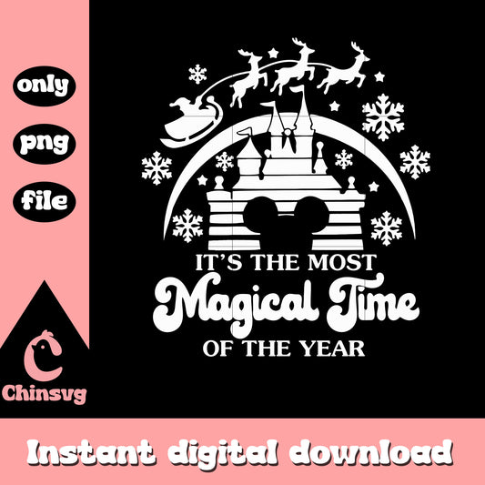 It's the Most Wonderful Time disney castle png, disney christmas png