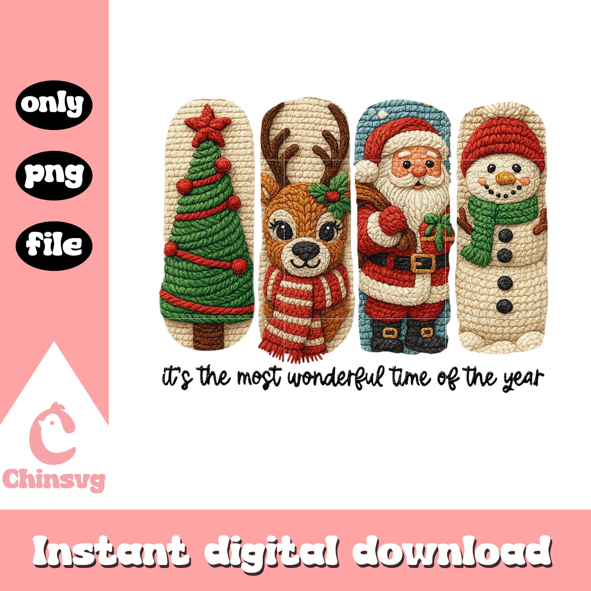It's the most wonderful time of the year png, christmas symbols  png