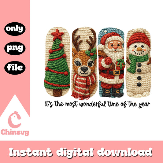 It's the most wonderful time of the year png, christmas symbols  png