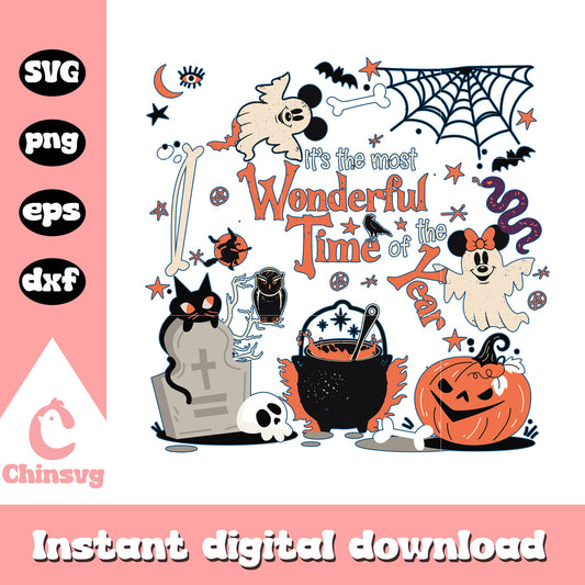 It's the most wonderful time of the year svg, happy halloween svg, wonderful time svg