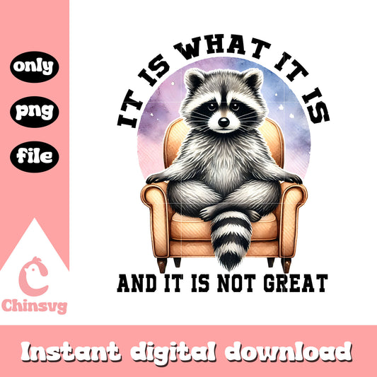 It is what it is and it is not great quote design png, raccoon png