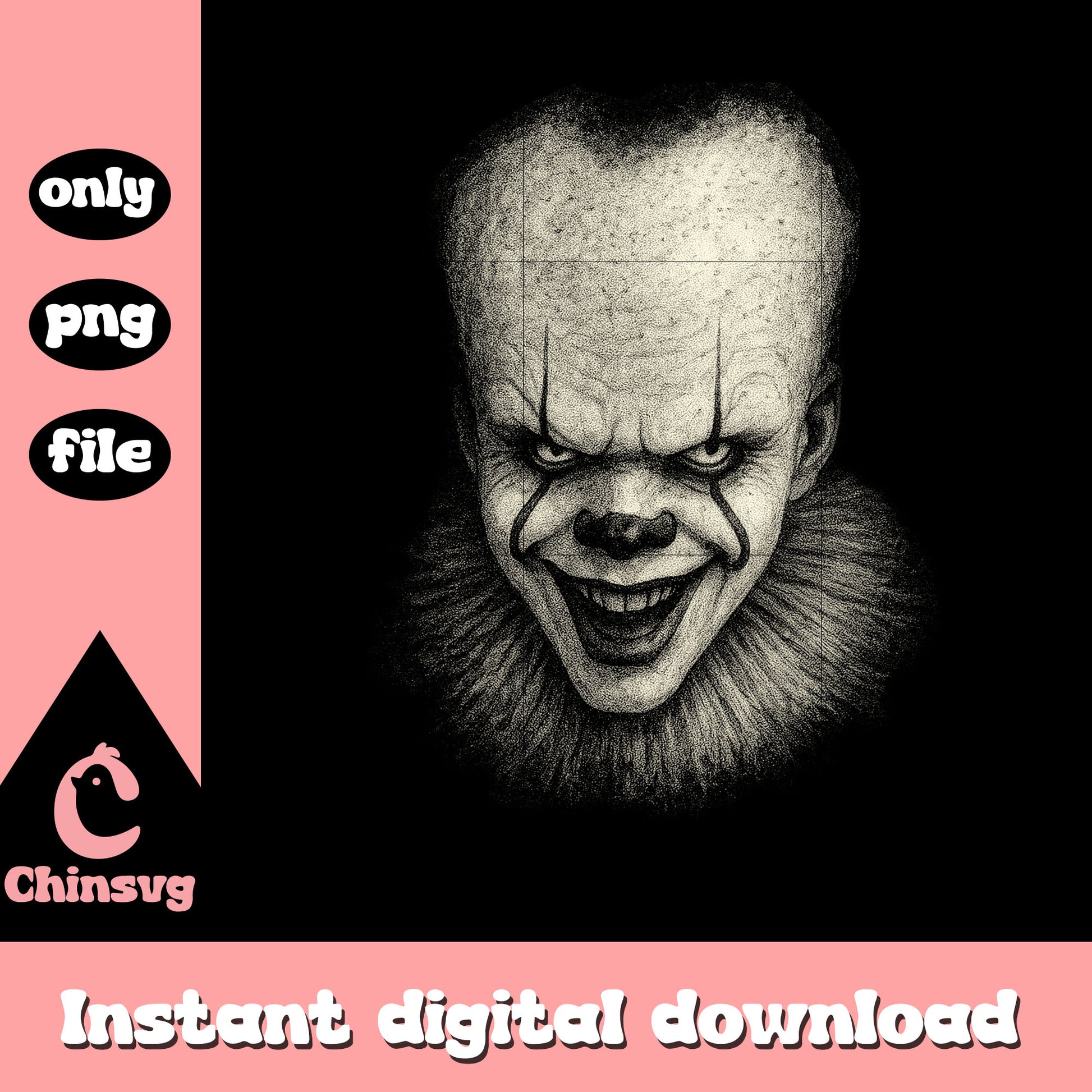 It pennywise face design png, pennywise pictures png