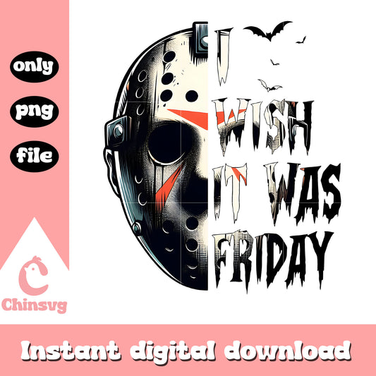I wish it was friday design png, jason voorhees png
