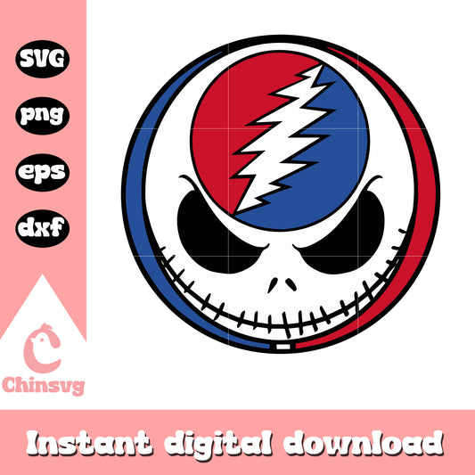 Jack Skellington grateful dead svg, Jack Skellington svg