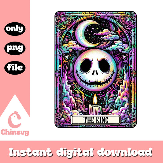 Jack Skellington tarot card the king png, Jack Skellington card png