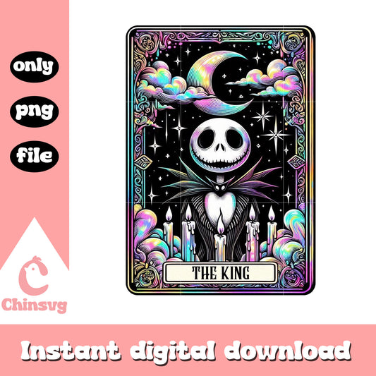 Jack Skellington the king tarot card png, Jack Skellington card png