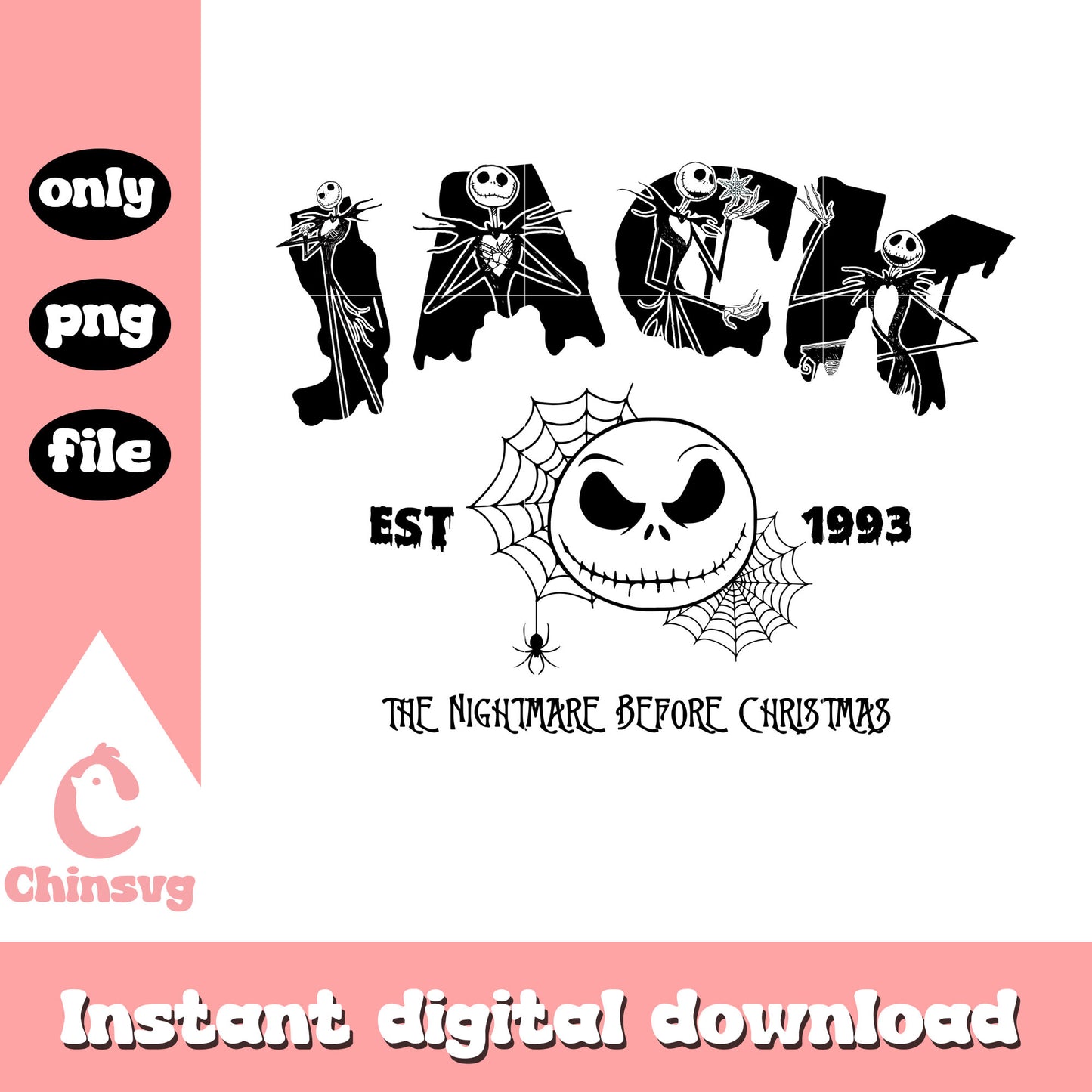 Jack est 1993 nightmare before christmas art png, jack skellington png