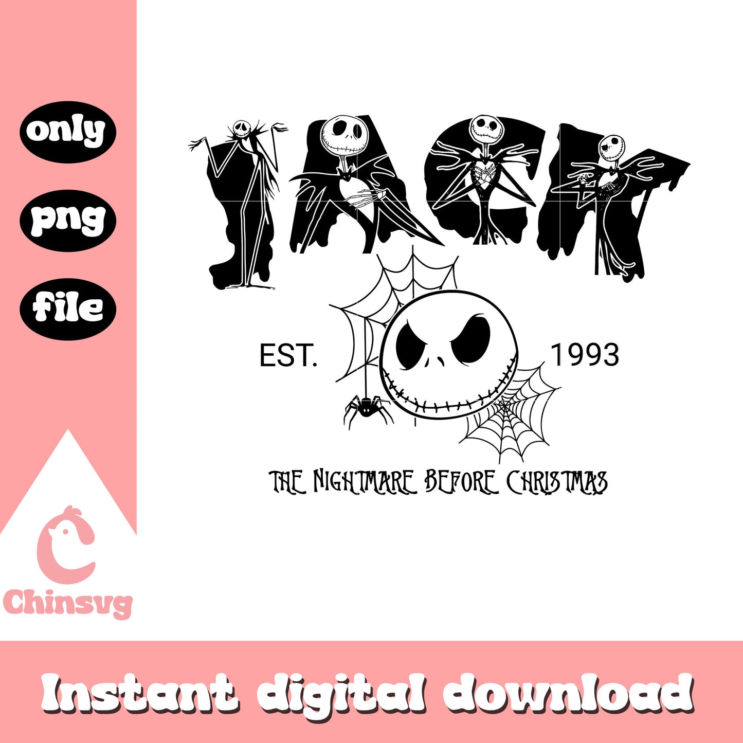 Jack face est 1993 nightmare art png, jack skellingon film png