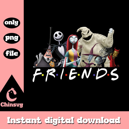 Jack friends happy halloween png, nightmare before christmas character png