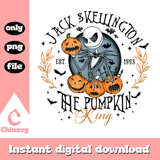 Jack skellington 1993 the pumpkin king png, skellington pumpkin png