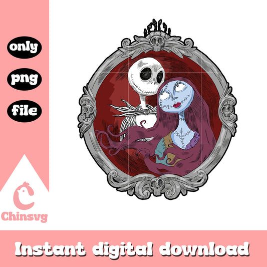 Jack skellington and sally in mirror png, jack skellington sally png