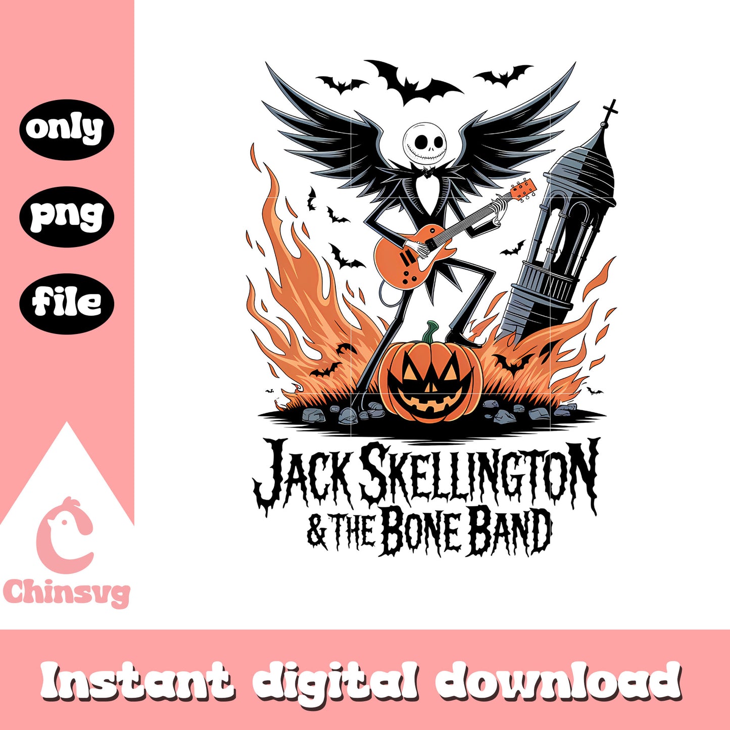 Jack skellington and the bone band art png, jack skellington cartoon png