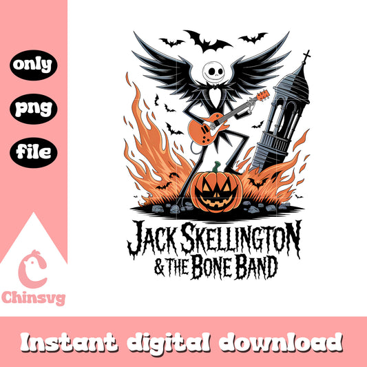 Jack skellington and the bone band art png, jack skellington cartoon png