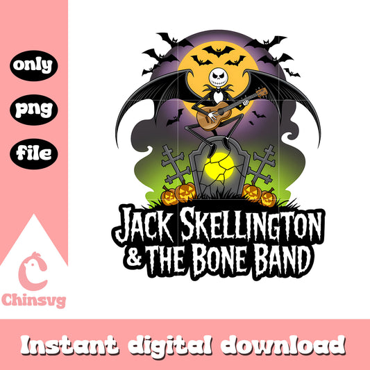 Jack skellington and the bone band design png, jack skellington png