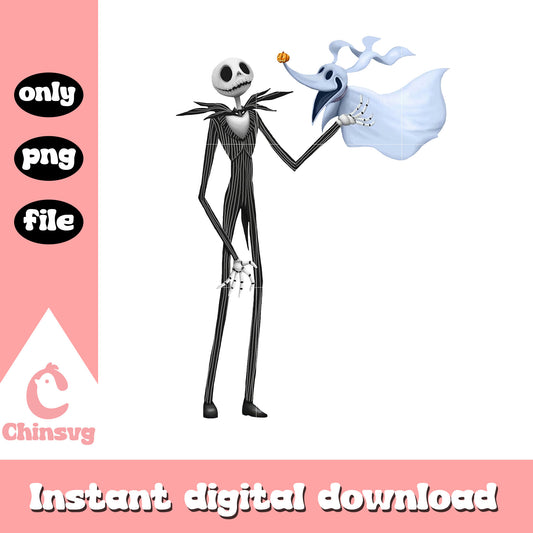 Jack skellington and zero dog png, Jack skellington and zero png