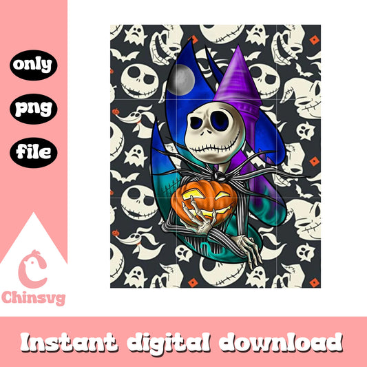 Jack skellington and zero dog pumpkin png, halloween pumpkin png