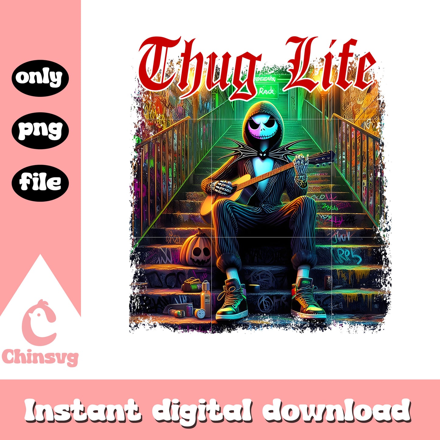 Jack skellington character thug life png, jack skellington png 