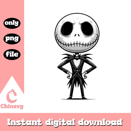 Jack skellington chibi png, jack skellington smile png