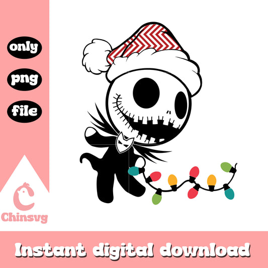Jack skellington christmas hat png, jack skellington art png