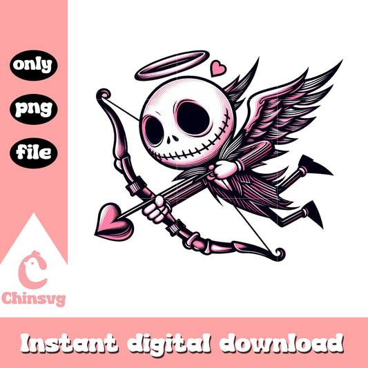 Jack skellington cupid design png, valentines jack skellington​ png