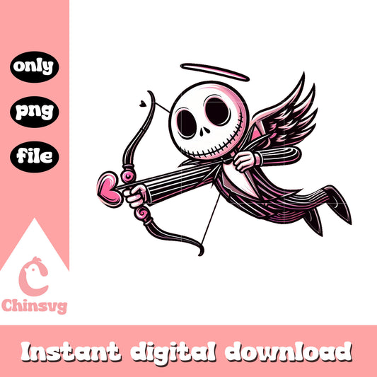 Jack skellington cupid valentine png, valentines jack skellington​ png