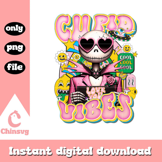 Jack skellington cupid vibes valentine png, valentine's jack skellington png